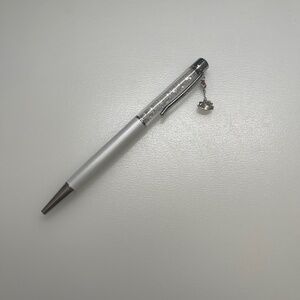 Hello Kitty Swarovski white crystal silver Ballpoint Pen Black Holiday Gift